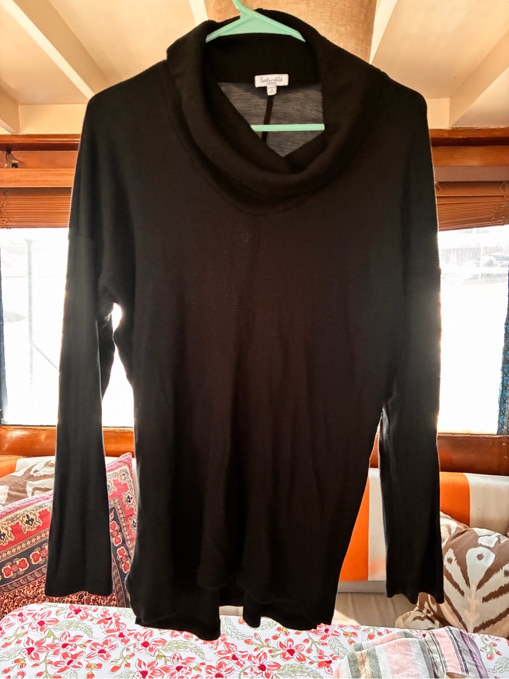 Splendid Black Cowl Neck Women's Sweater size M